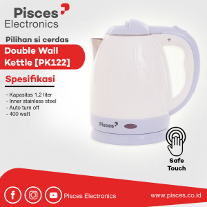Pisces Kettle 1.2 Liter Double Wall Inner Stainless